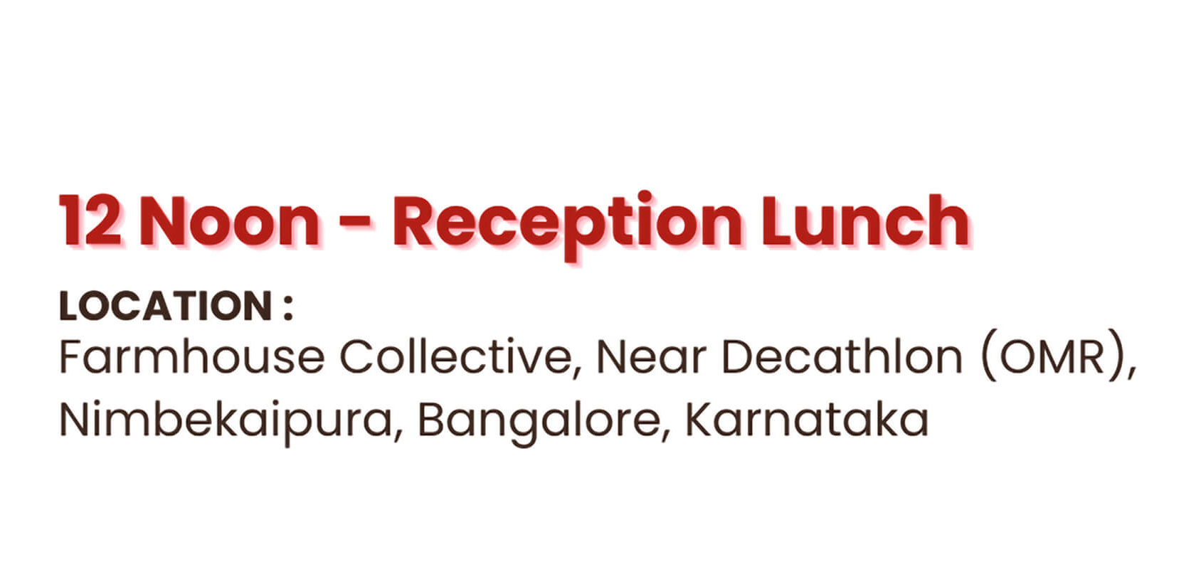 Reception Event Details